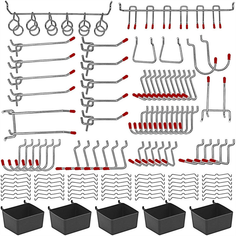 114 Pcs Pegboard Hooks Set Met - Workshop Tools Organizing review and price