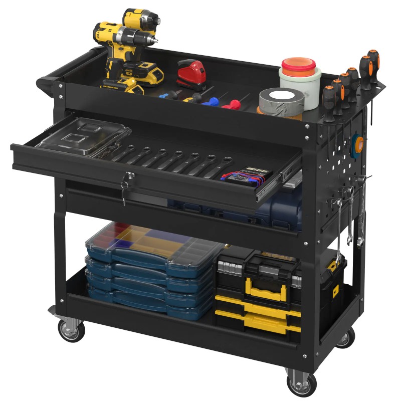 3-Tier Rolling Tool Cart Heavy - Workshop Garage Tools Manufacturer review and price